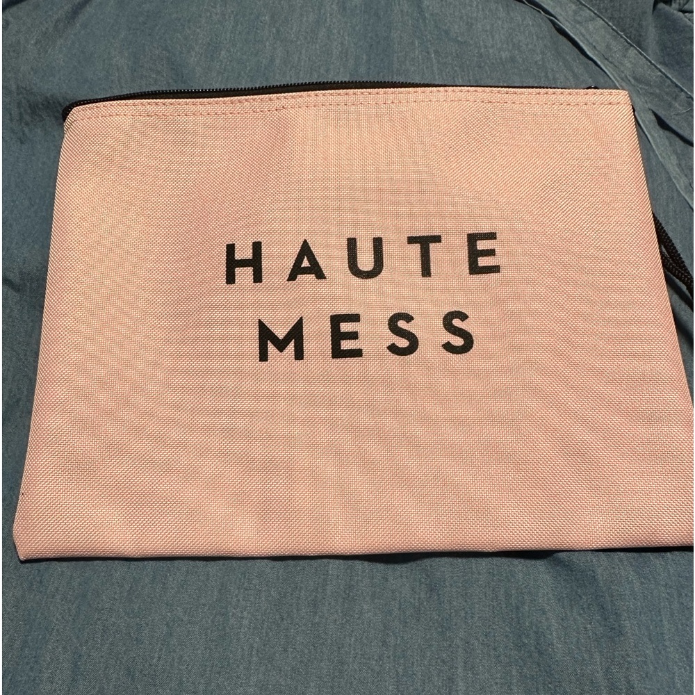 Pink and black make up bag by Milly